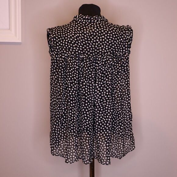 Kate Spade Polka Dot Tie Neck Blouse Sz S - Picture 3 of 8